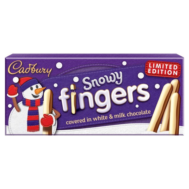 Cadbury Fingers Snowy White & Milk Chocolate Biscuits 115g