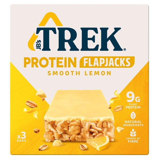 Trek lisse du citron protéine flapjacks 3 x 50g