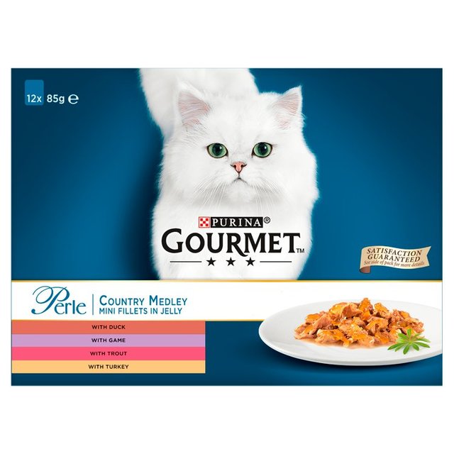 Gourmet Perle Cat Food Sachets Country Medley 12 x 85g