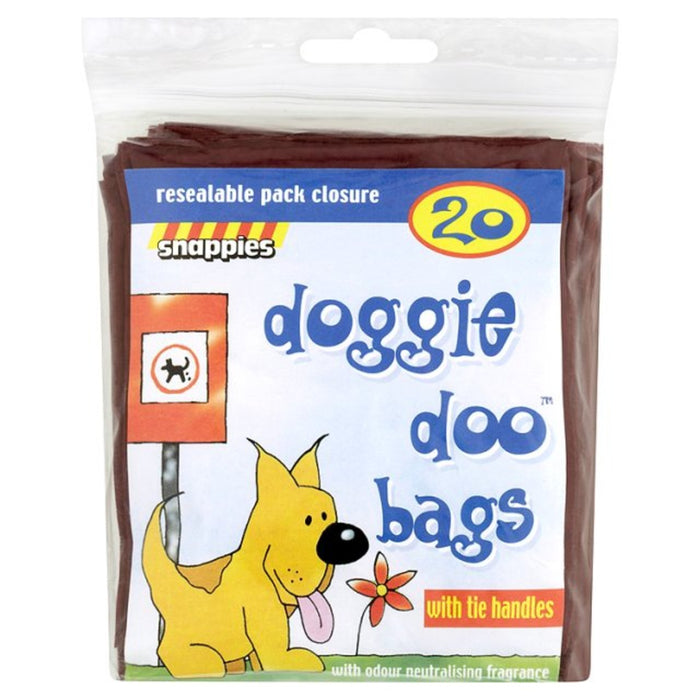 Snappies Tidy Up Doggie Doo Bags with Tie Handles 20 per pack