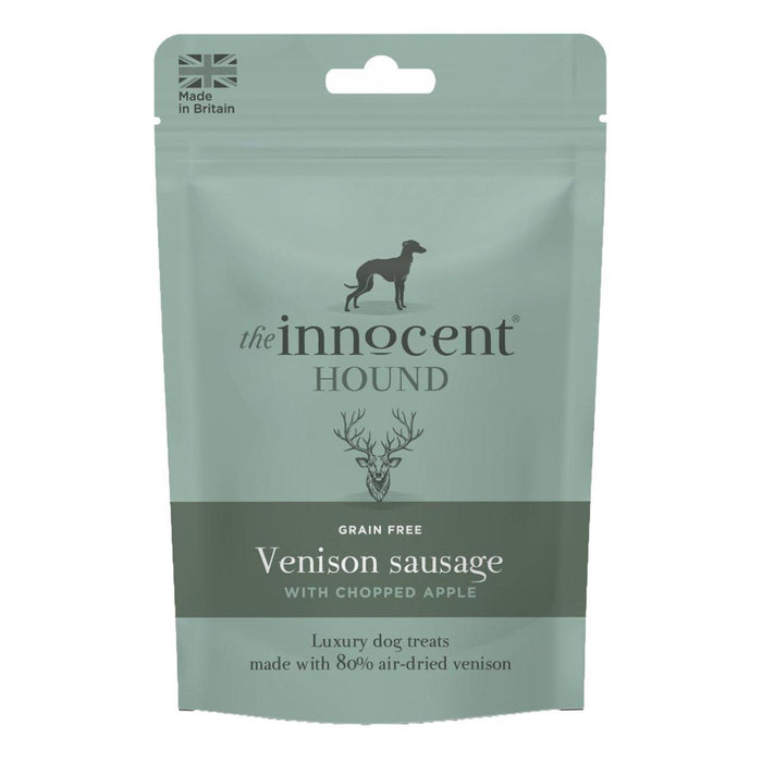The Innocent Hound Dog Treats Venison Sausages with Chopped Apple 7 per pack