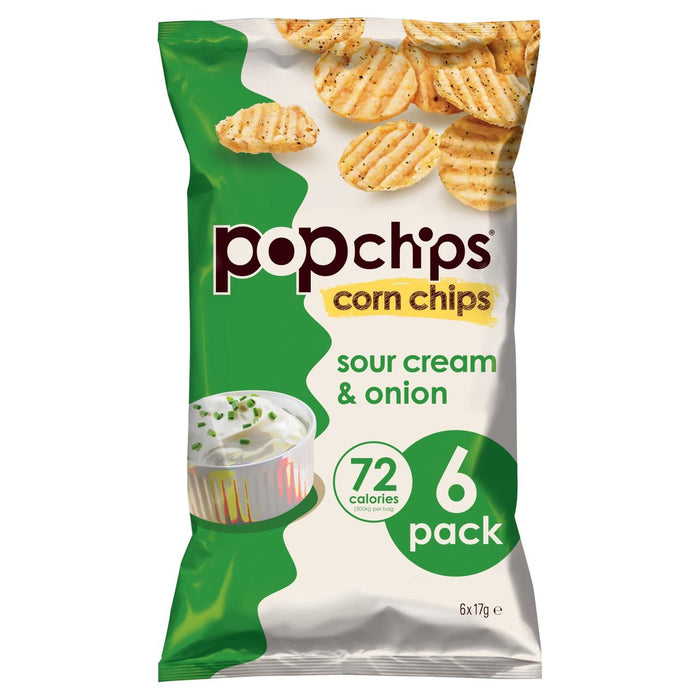 Popchips Cream et Onion Corn multipack 6 x 17g