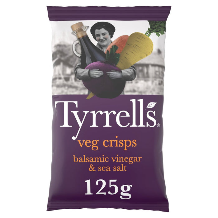 Tyrrells Veg Balsamic Vinegar & Sea Salt Partage Crisps 125g